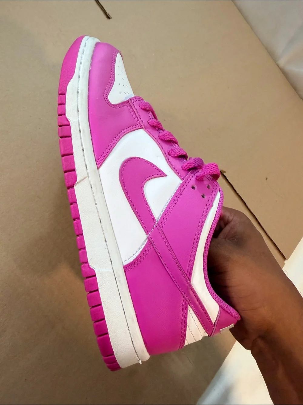 Nike Dunk Low GS Active Fuchsia Pink/White Shoes
